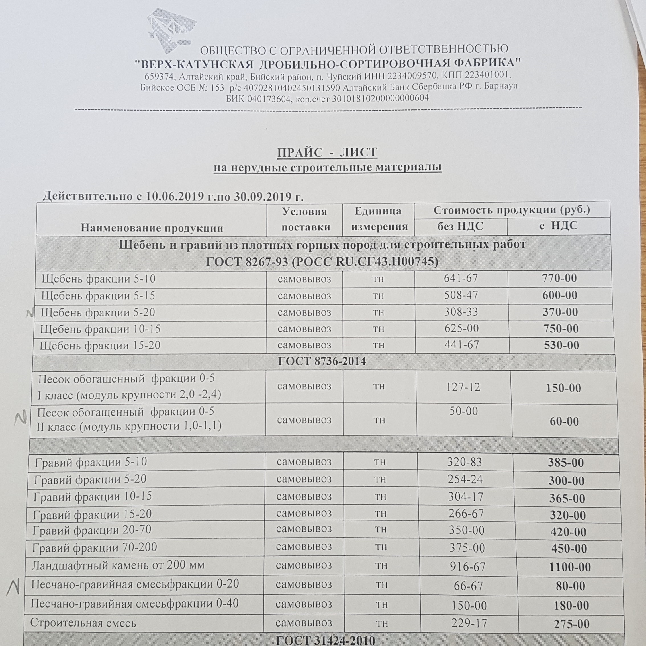 Щебень, гравий, песок, ПГС, отсев от производителя